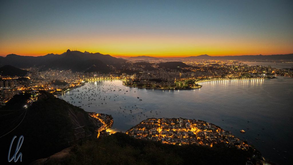 Sonnenuntergang über Rio de Janeiro