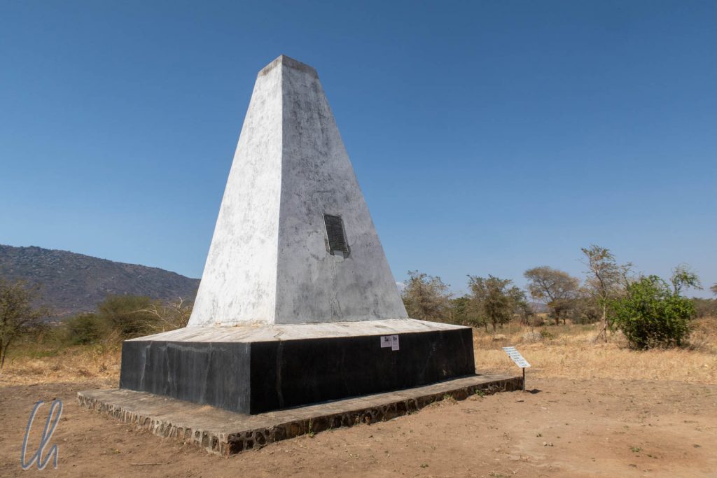 Denkmal für die gefallenen deutschen Soldaten in der Schlacht von Lugalo Hills am 17.08.1891.
