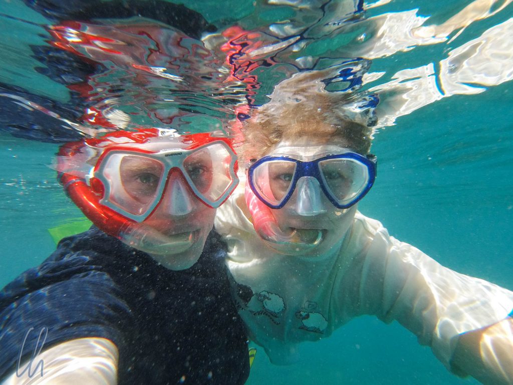 Unterwasser-Selfie vor Prison Island.