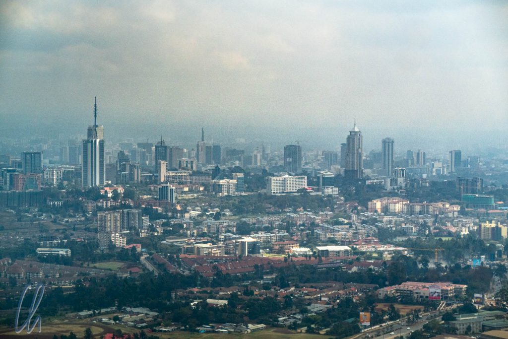 Die Skyline von Nairobi. Hier präsentiert sich Kenia sehr modern.