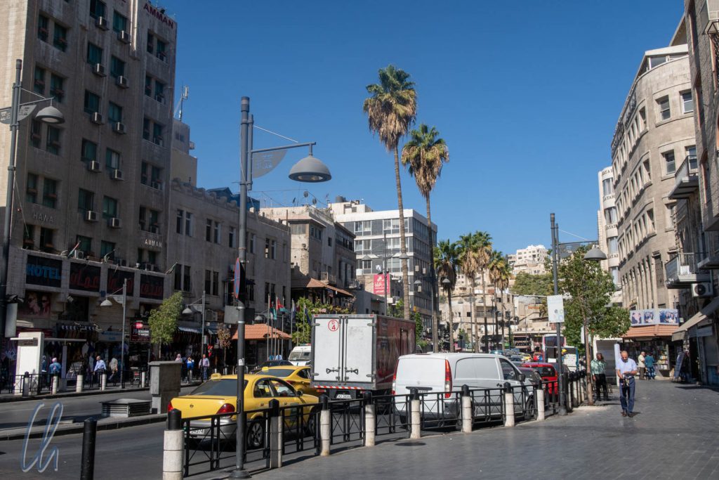 Eine der Hauptstraßen im Zentrum von Amman