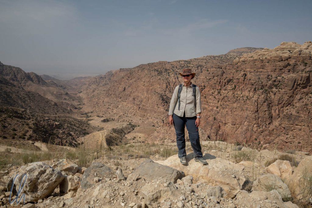 Blick ins Wadi Dana vom Startpunkt der Wanderung aus