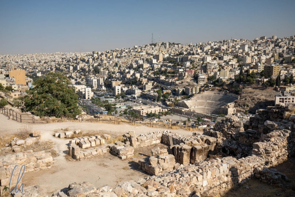 Blick über Amman: Historische Bausubstanz inmitten der modernen Großstadt.