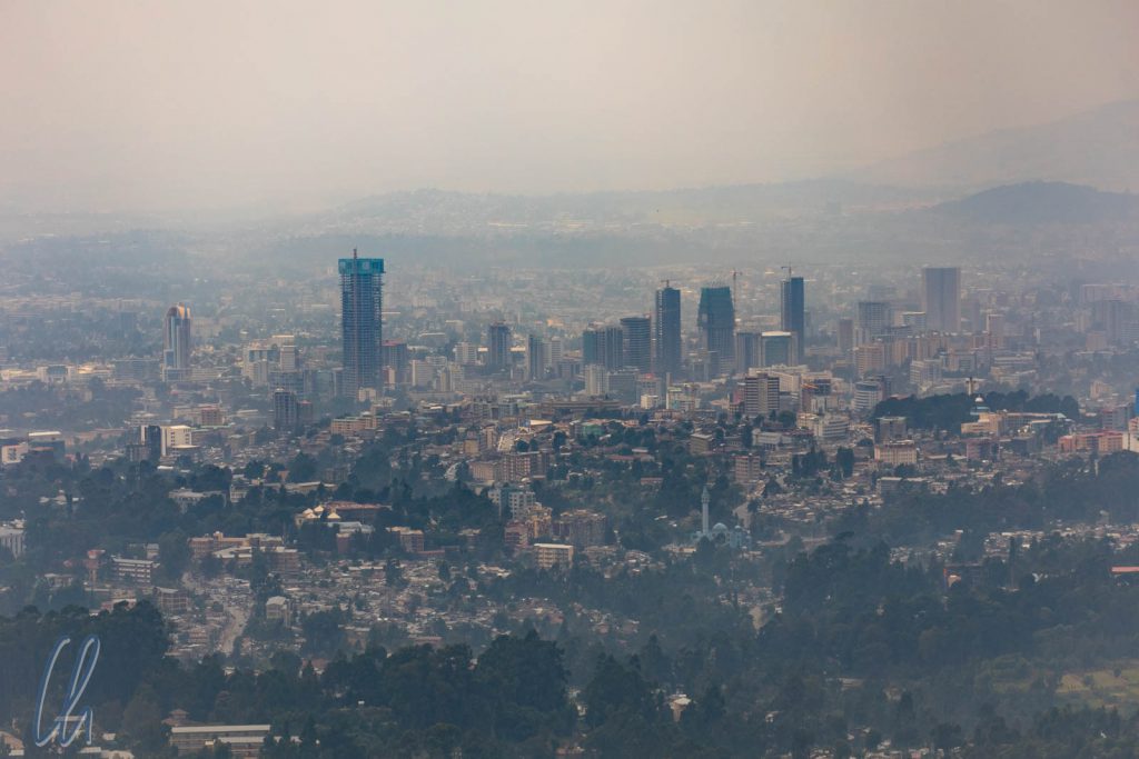 Blick über Addis Abeba vom Berg Entoto aus
