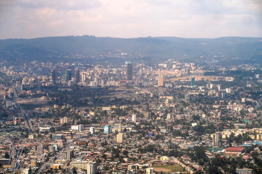 Addis Abeba aus der Vogelperspektive