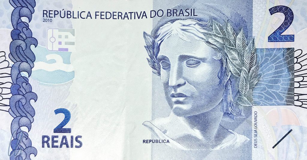 2 brasilianische Reais (0,38 Euro): Die "Efígie da República", die Personifizierung der Republik