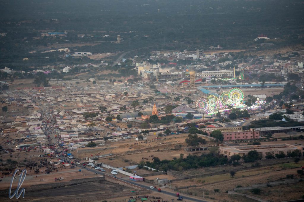 Die Pushkar Fair bildete eine eigene Stadt außerhalb des Ortes.