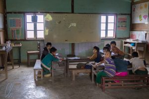 Ein Klassenzimmer in der Nähe von Kalaw