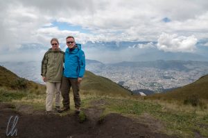 Blick über Quito von ca. 4000 Metern über dem Meeresspiegel