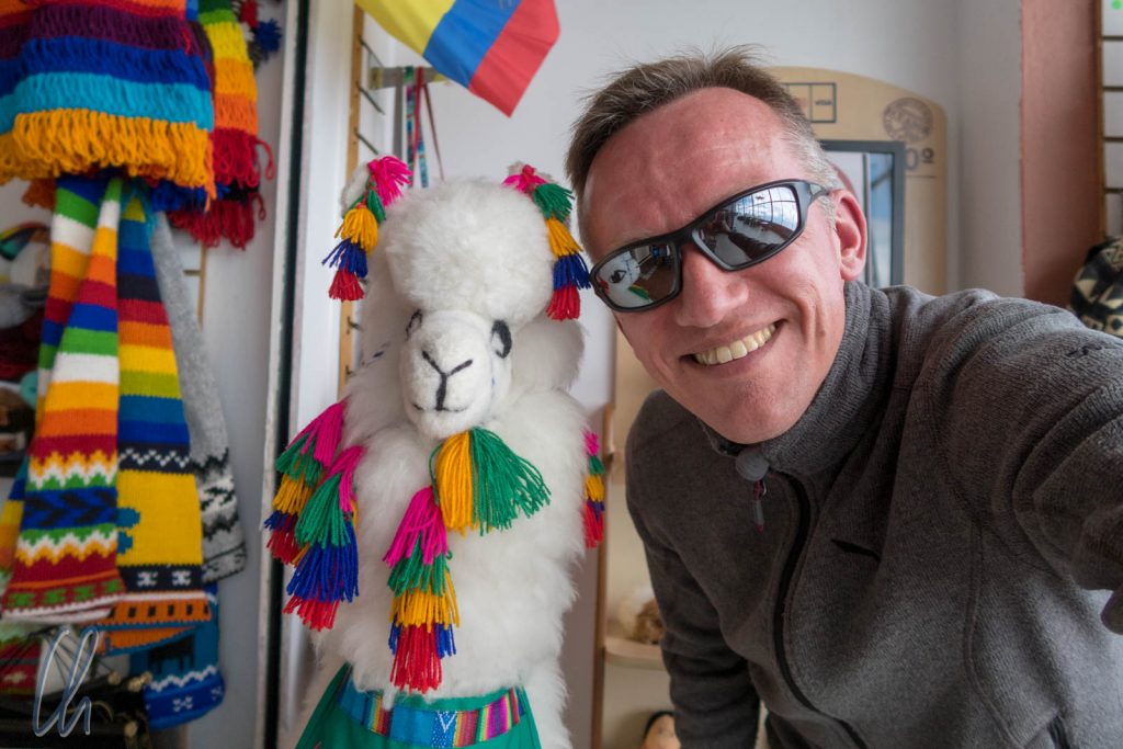 Selfie mit Lama