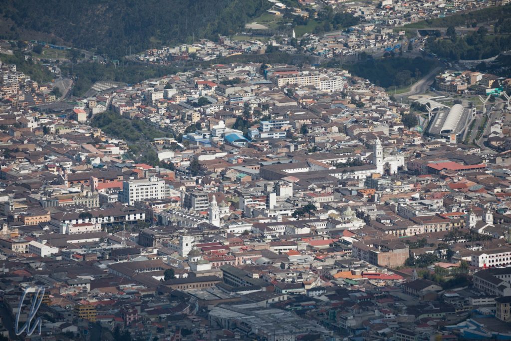 Die koloniale Altstadt von oben, rechts Santo Domingo, in der Mitte die Kathedrale