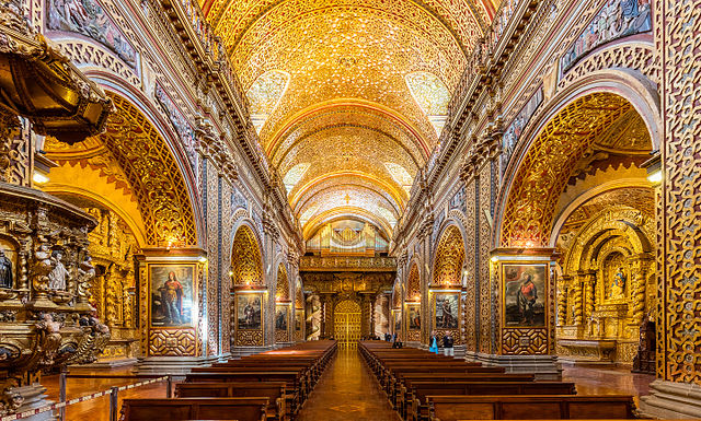 Innenraum der Kirche Compañía de Jesús, Foto von Diego Delso, delso.photo, License CC-BY-SA
