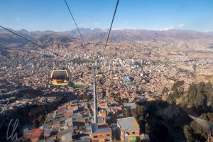 Blick über La Paz aus der gelben Linie