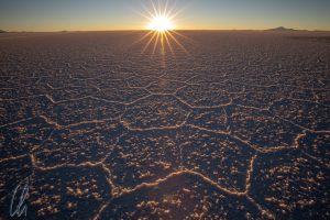 Sonnenuntergang auf dem Salar de Uyuni